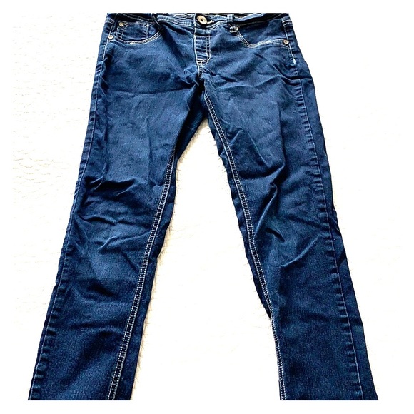 JUSTICE DARK BLUE JEANS - Picture 1 of 2